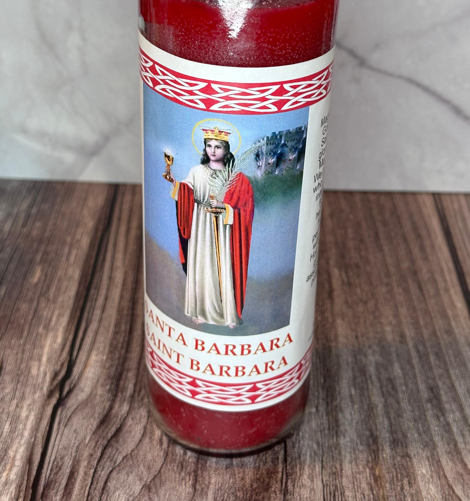 Santa Barbara 7-Day Red Plain Candle – Courage, Strength & Protection