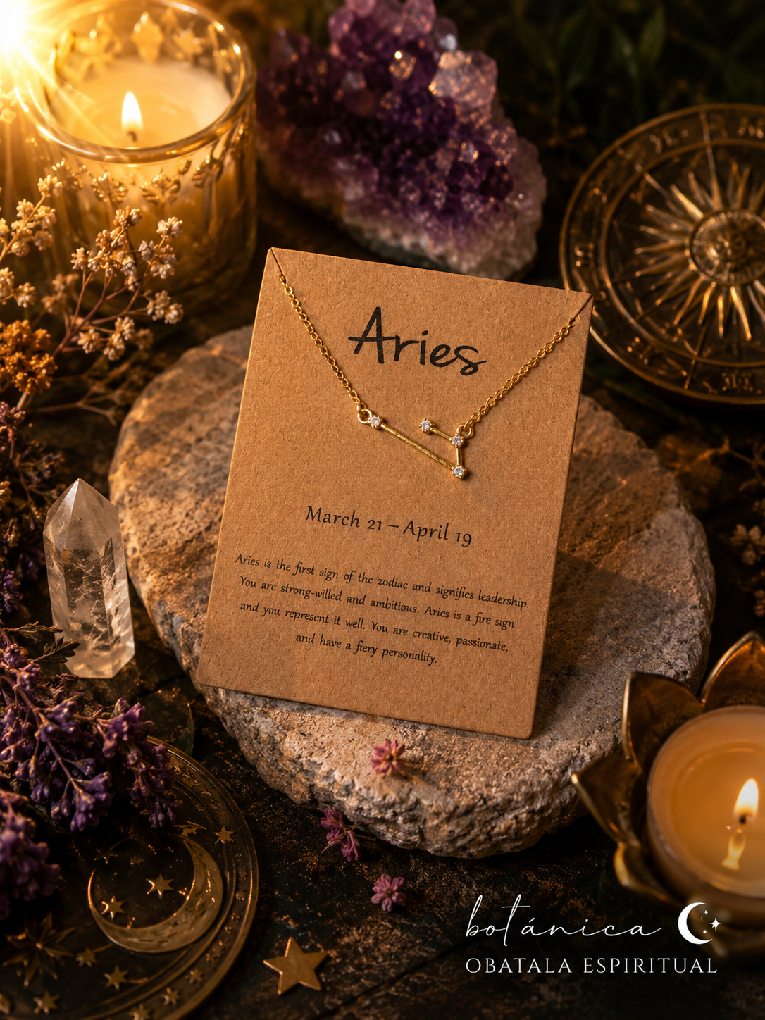 Aries Zodiac Necklace – Courage, Passion & Spiritual Energy