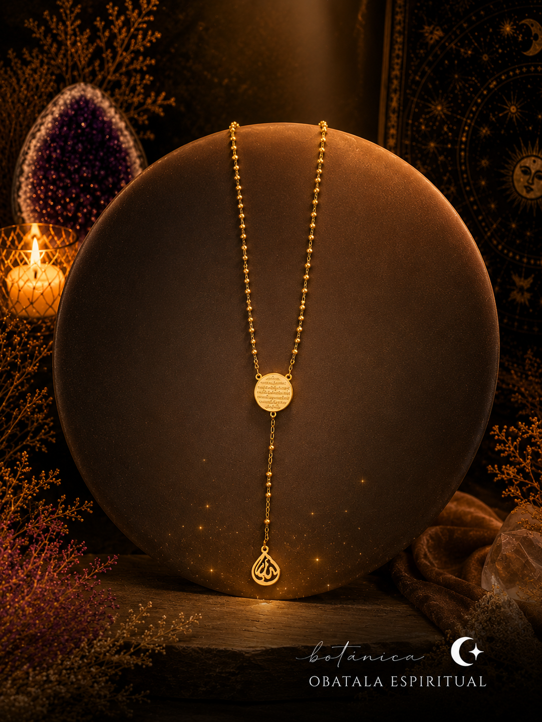 Ayat Al-Kursi Necklace – Arabic Protection Necklace with Allah Charm