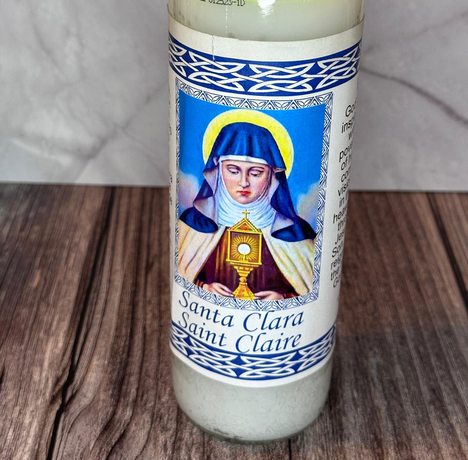 Santa Clara 7-Day White Plain Candle – Light for Healing & Protection