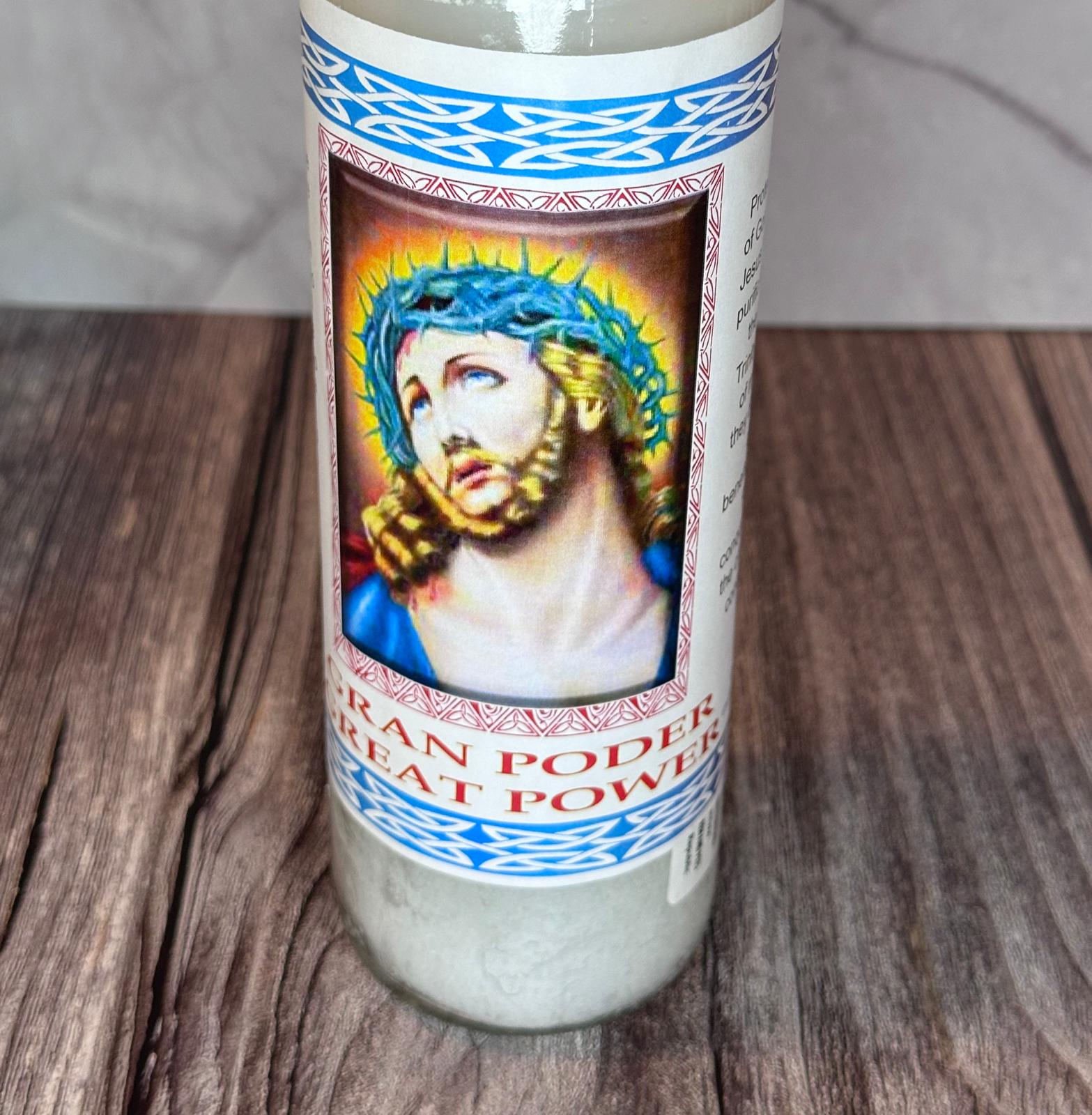 Gran Poder White Plain Candle – Strength, Protection & Divine Authority