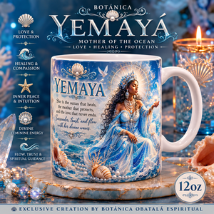 Blessed Orisha Spiritual Mug Collection – 12 oz | Obatalá, Oshun, Elegguá, Orula, Oyá, Yemayá & Shango