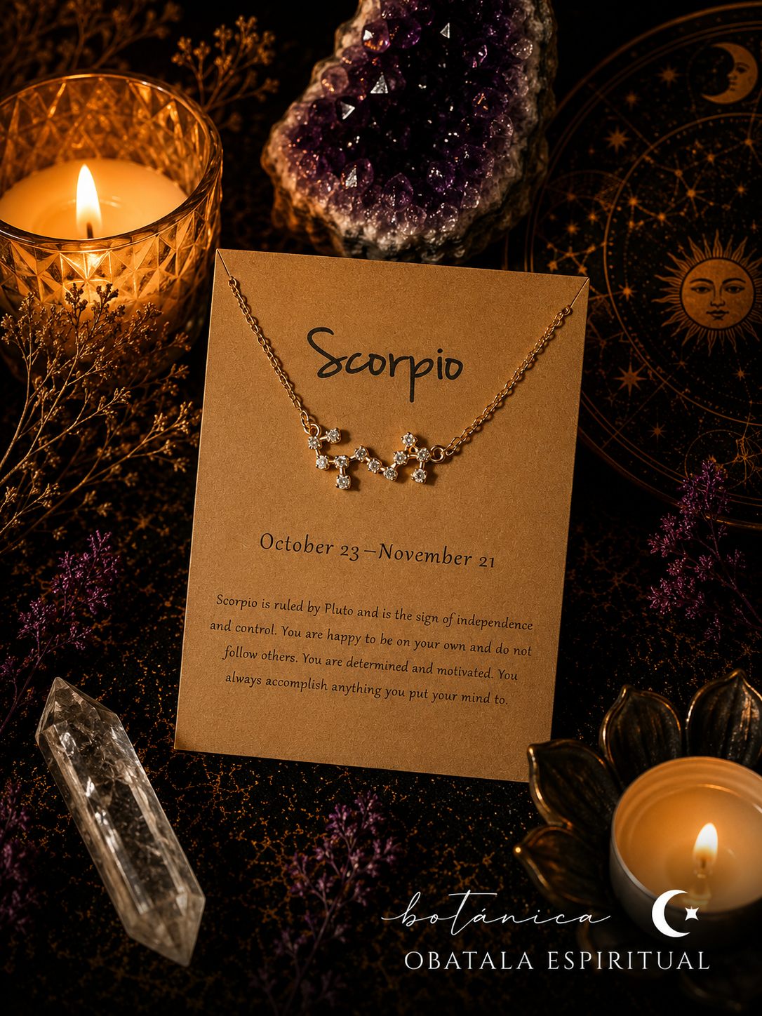 Scorpio Zodiac Necklace – Power, Transformation & Protection Energy