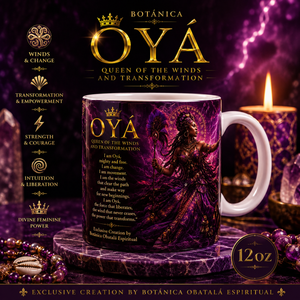 Blessed Orisha Spiritual Mug Collection – 12 oz | Obatalá, Oshun, Elegguá, Orula, Oyá, Yemayá & Shango