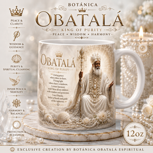 Blessed Orisha Spiritual Mug Collection – 12 oz | Obatalá, Oshun, Elegguá, Orula, Oyá, Yemayá & Shango