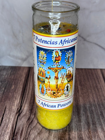 Prepared candle of the 7 African powers