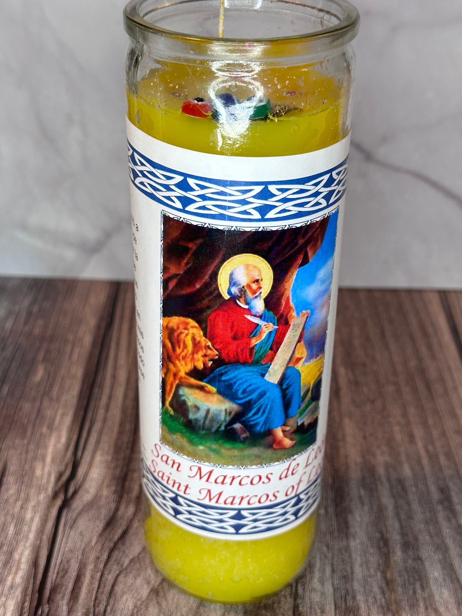 Prepared Candle of San Marcos de León – Strength & Spiritual Protection