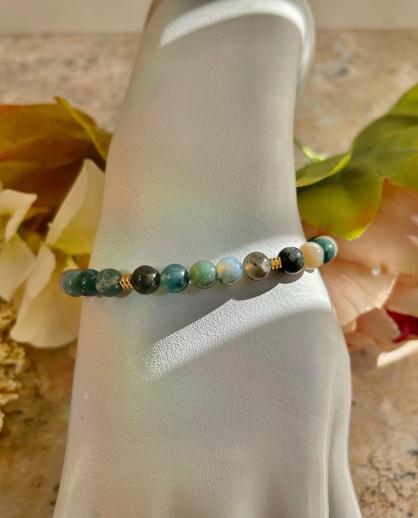Labradorite & Quartz Adjustable Bracelet – Protection & Clarity in One
