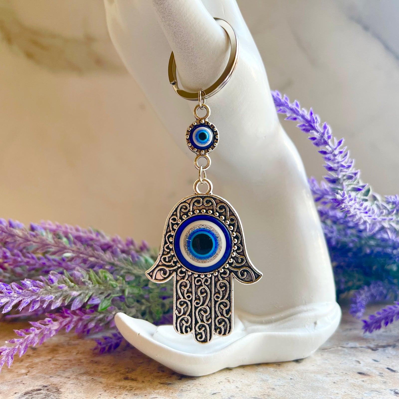 Evil Eye Keychain | Portable Spiritual Protection & Good Luck Charm