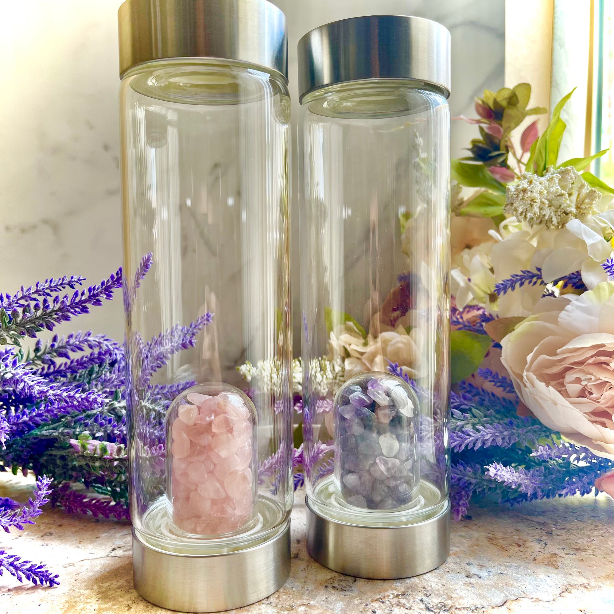 Quartz Crystal Water Bottle - 500ML