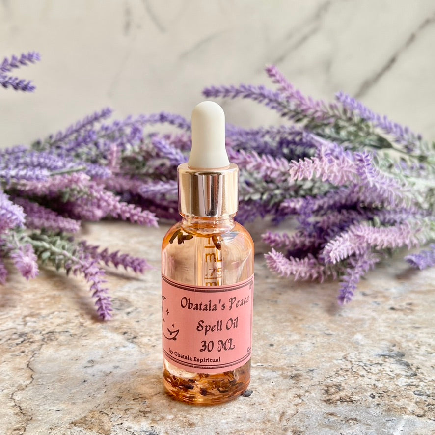 Obatala’s Peace – Spiritual Oil for Calm, Clarity & Divine Protection (Vegan, Handmade)