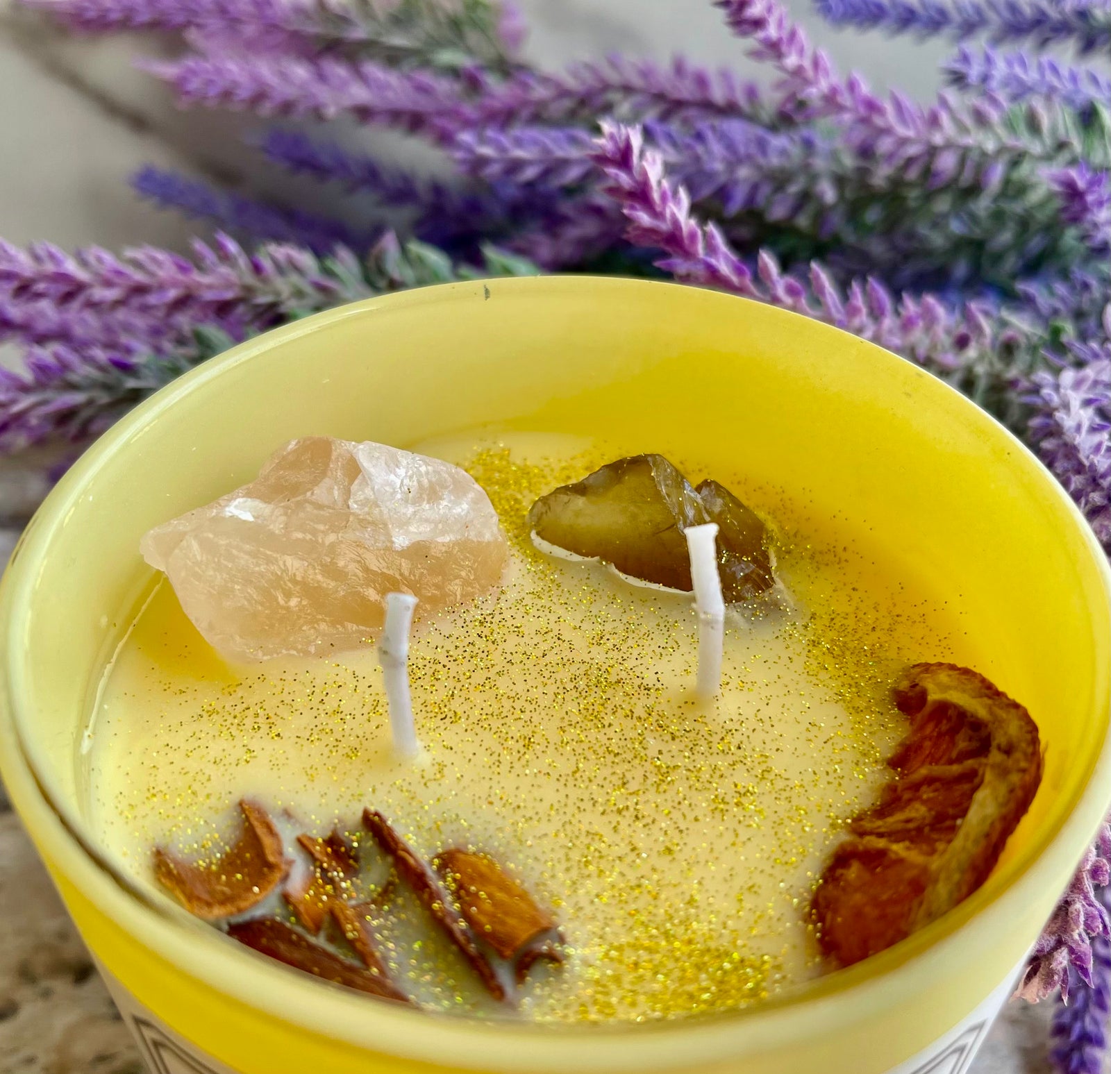 Love & Beauty – Powerful Oshun Aromatic Candle with Crystals & Spiritual Tools