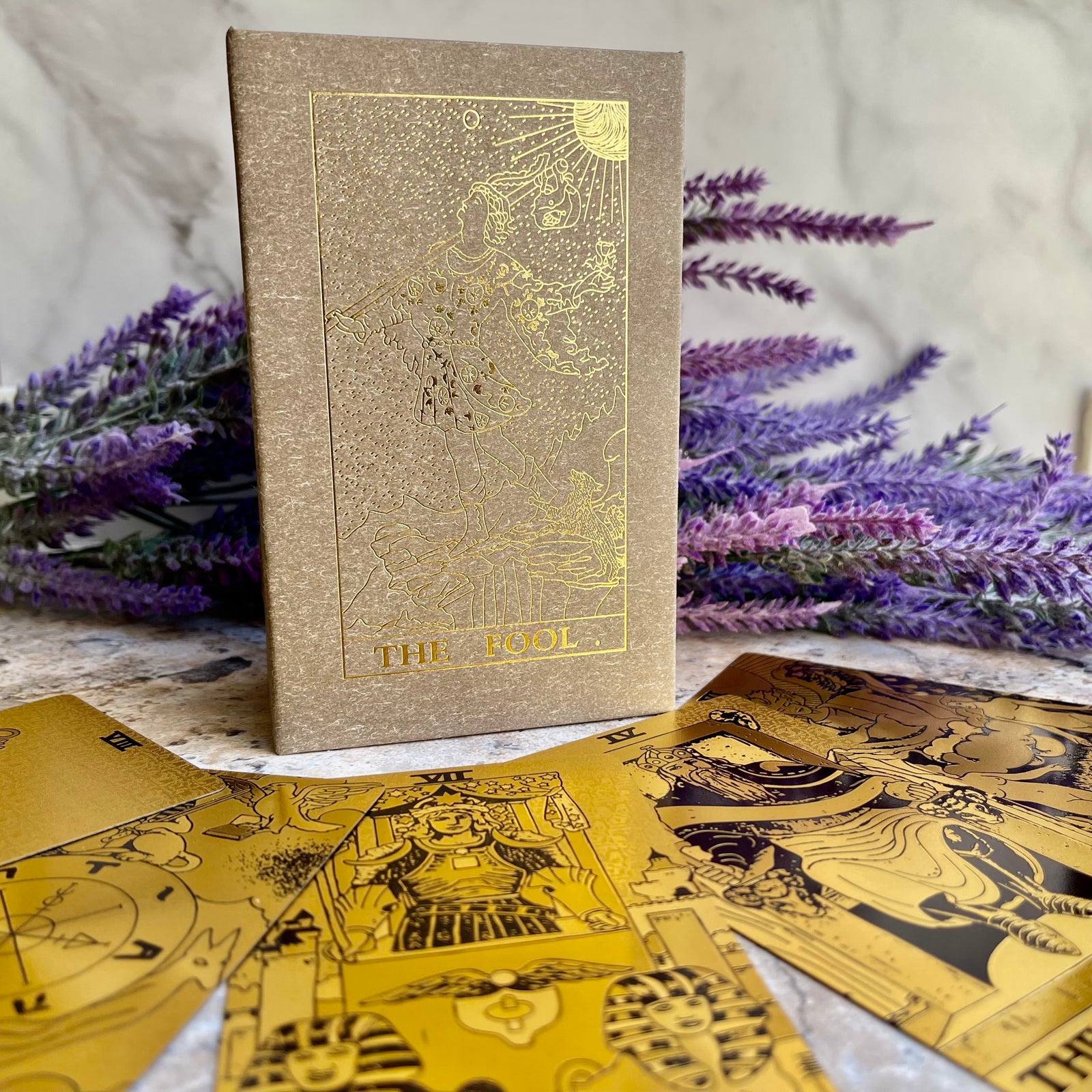 The Fool – Gold Plated Tarot Card Deck: Elevate Your Readings with Timeless Elegance!